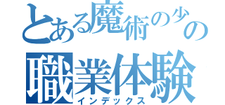 とある魔術の少女たちの職業体験（インデックス）