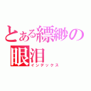 とある縹緲の眼泪（インデックス）