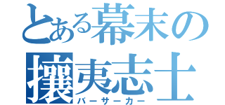 とある幕末の攘夷志士（バーサーカー）