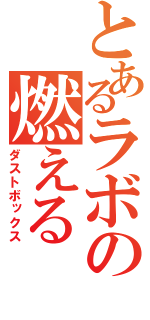 とあるラボの燃える（ダストボックス）