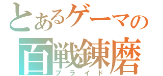 とあるゲーマの百戦錬磨（プライド）