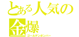 とある人気の金爆（ゴールデンボンバー）