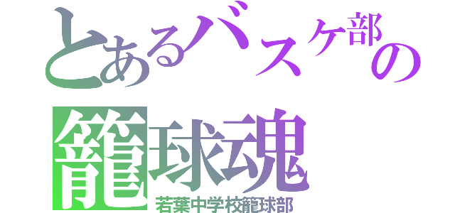 とあるバスケ部の籠球魂（若葉中学校籠球部）