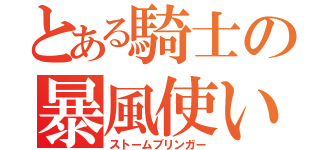 とある騎士の暴風使い（ストームブリンガー）