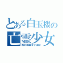 とある白玉楼の亡霊少女（西行寺幽々子ぼぼ）