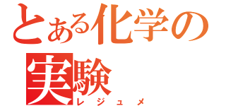 とある化学の実験（レジュメ）