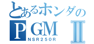 とあるホンダのＰＧＭⅡ（ＮＳＲ２５０Ｒ）