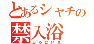 とあるシャチの禁入浴（ふろはいれ）