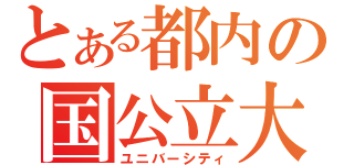 とある都内の国公立大（ユニバーシティ）