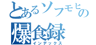 とあるソフモヒの爆食録（インデックス）
