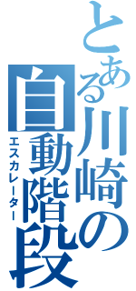 とある川崎の自動階段（エスカレーター）