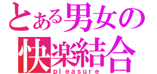 とある男女の快楽結合（ｐｌｅａｓｕｒｅ）