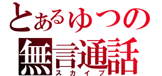 とあるゅつの無言通話（スカイプ）