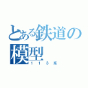 とある鉄道の模型（１１３系）