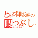 とある御坂妹の暇つぶし（かべがみなう）