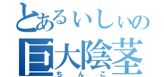 とあるぃしぃの巨大陰茎（ちんこ）