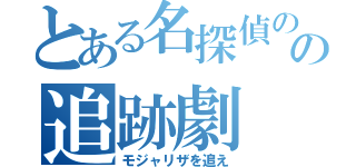 とある名探偵のの追跡劇（モジャリザを追え）