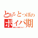 とあるとっぽのボイパ期（会話とか全部これよ？）