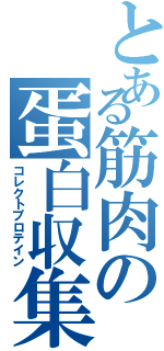 とある筋肉の蛋白収集（コレクトプロテイン）