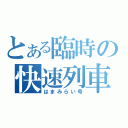 とある臨時の快速列車（はまみらい号）