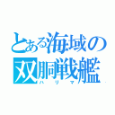 とある海域の双胴戦艦（ハリマ）