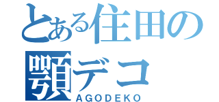 とある住田の顎デコ（ＡＧＯＤＥＫＯ）