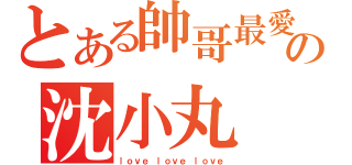 とある帥哥最愛の沈小丸（ｌｏｖｅ ｌｏｖｅ ｌｏｖｅ）