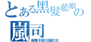 とある黑髮藍眼の嵐司（做事不經大腦的攻）