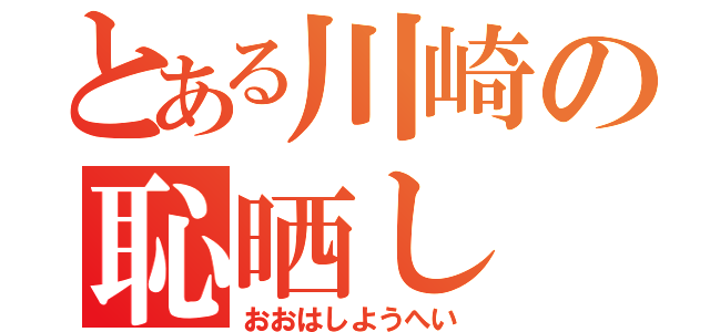 とある川崎の恥晒し（おおはしようへい）