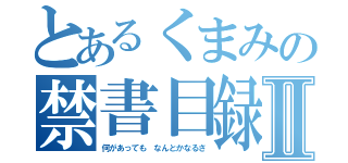 とあるくまみの禁書目録Ⅱ（何があっても　なんとかなるさ）