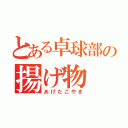 とある卓球部の揚げ物（あげたこやき）