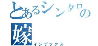 とあるシンタローの嫁（インデックス）