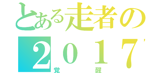 とある走者の２０１７（覚醒）