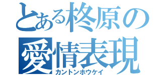 とある柊原の愛情表現（カントンホウケイ）