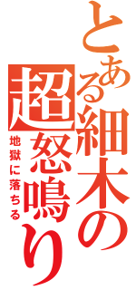 とある細木の超怒鳴り（地獄に落ちる）