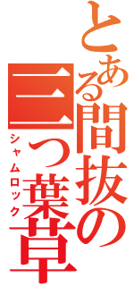 とある間抜の三つ葉草（シャムロック）