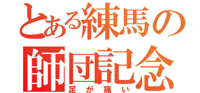 とある練馬の師団記念祭（足が痛い）