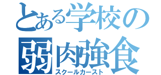 とある学校の弱肉強食（スクールカースト）