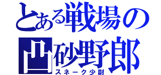 とある戦場の凸砂野郎（スネーク少尉）