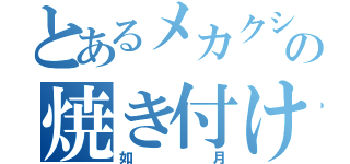 とあるメカクシの焼き付ける能力（如月）