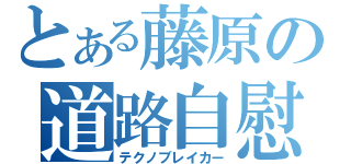 とある藤原の道路自慰（テクノブレイカー）