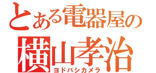 とある電器屋の横山孝治（ヨドバシカメラ）