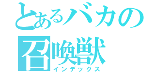 とあるバカの召喚獣（インデックス）