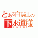 とある白騎士の下水道様（ゲス野郎）