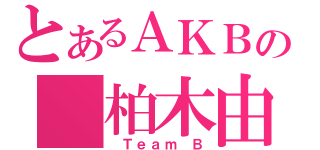 とあるＡＫＢの 柏木由紀（ Ｔｅａｍ Ｂ）