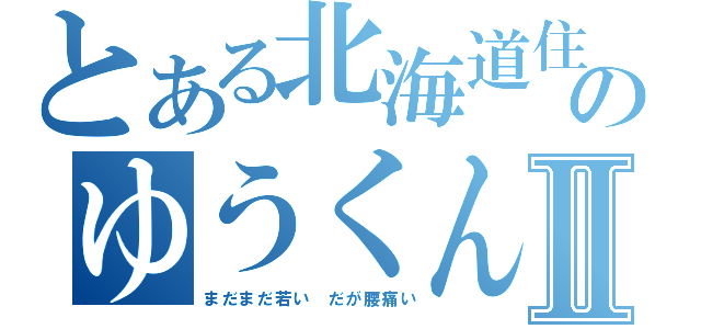 とある北海道住みのゆうくんⅡ（まだまだ若い　だが腰痛い）