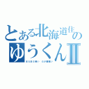 とある北海道住みのゆうくんⅡ（まだまだ若い　だが腰痛い）