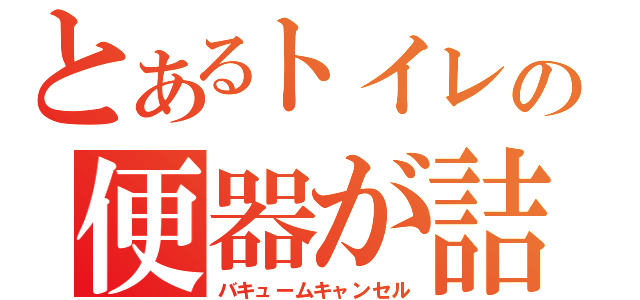 とあるトイレの便器が詰まる（バキュームキャンセル）