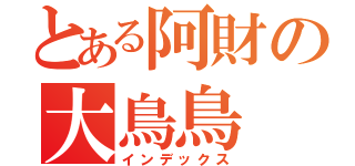 とある阿財の大鳥鳥（インデックス）