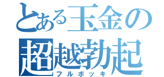 とある玉金の超越勃起（フルボッキ）